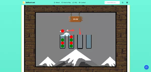 Ball Sort Game basic rules illustration